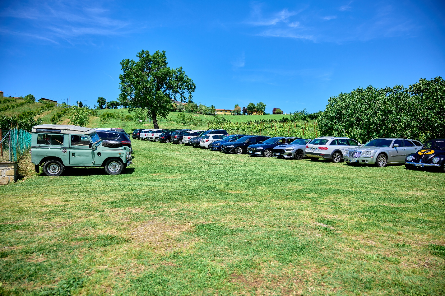 Parcheggio interno dell'azienda agricola