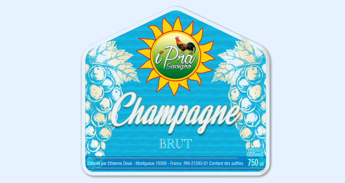 CHAMPAGNE BRUT I-PRÁ — Assemblage: Chardonnay, Pinot Noir. Cuvée Sélection. Prodotto in Francia nella regione Champagne — ÉTIENNE DOUÉ
