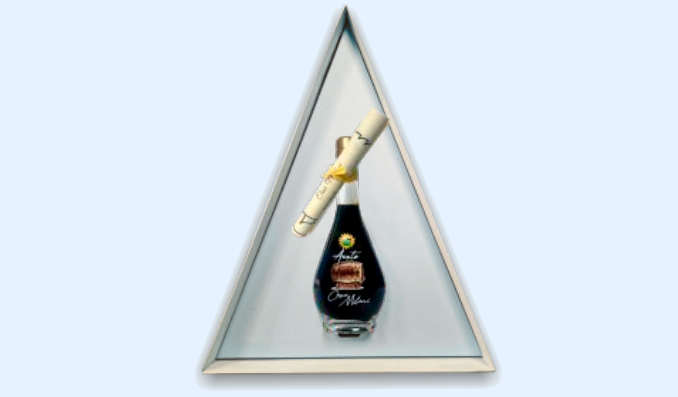 Confezione Regalo Triangolo — 1 Bottiglia Aceto Balsamico I-PRÁ Casa Milani