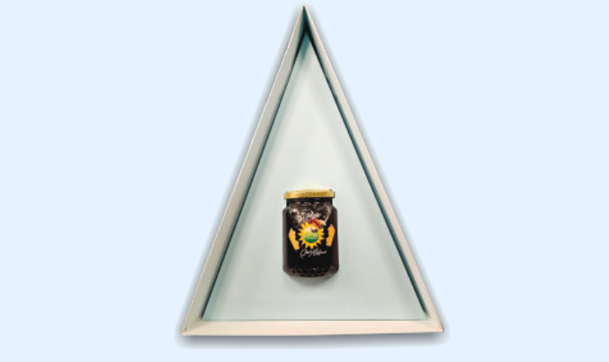 Confezione Regalo Triangolo — 1 Vaso Miele I-PRÁ Acacia