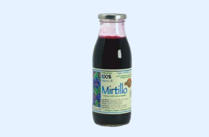NETTARE DI MIRTILLO AL 100% BIOLOGICO 200ml.