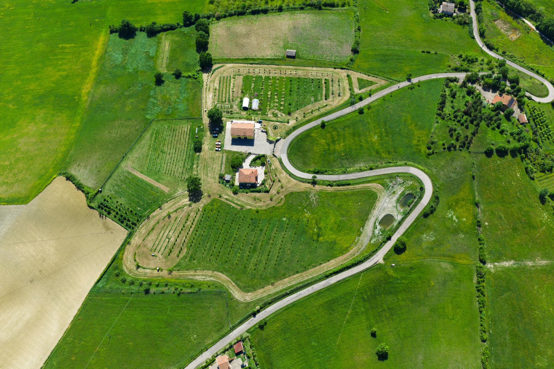 Vista dall'alto azienda agricola I Prà Savigno